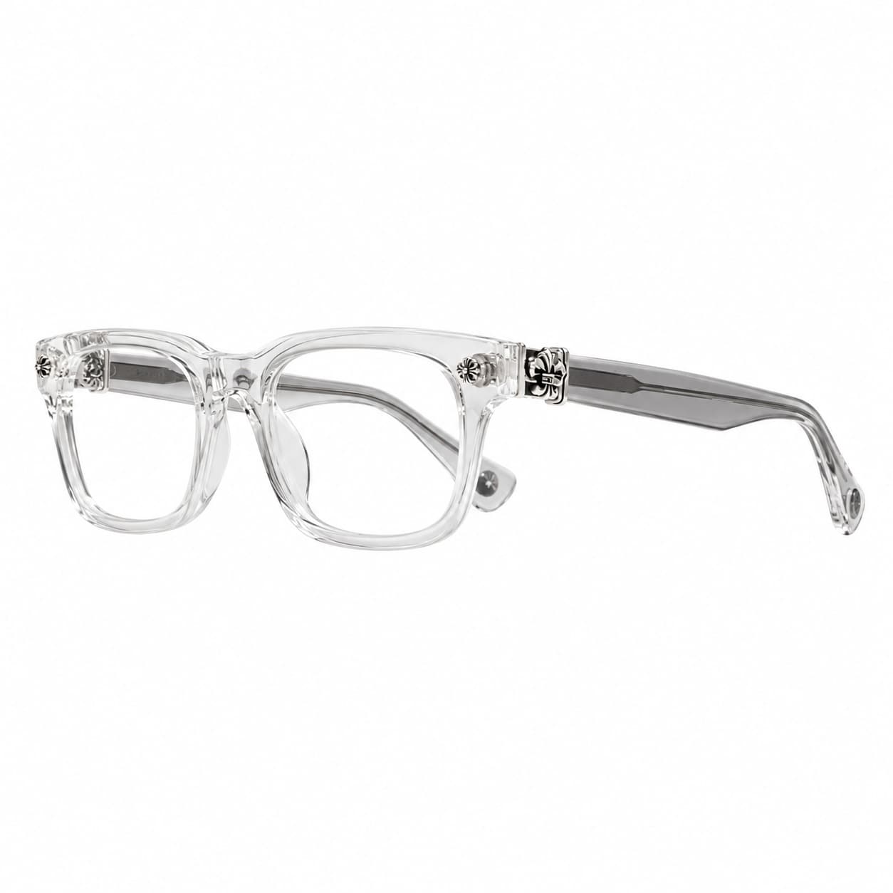 Chrome Hearts Sunglasses Model Cross Link Clear / Silver