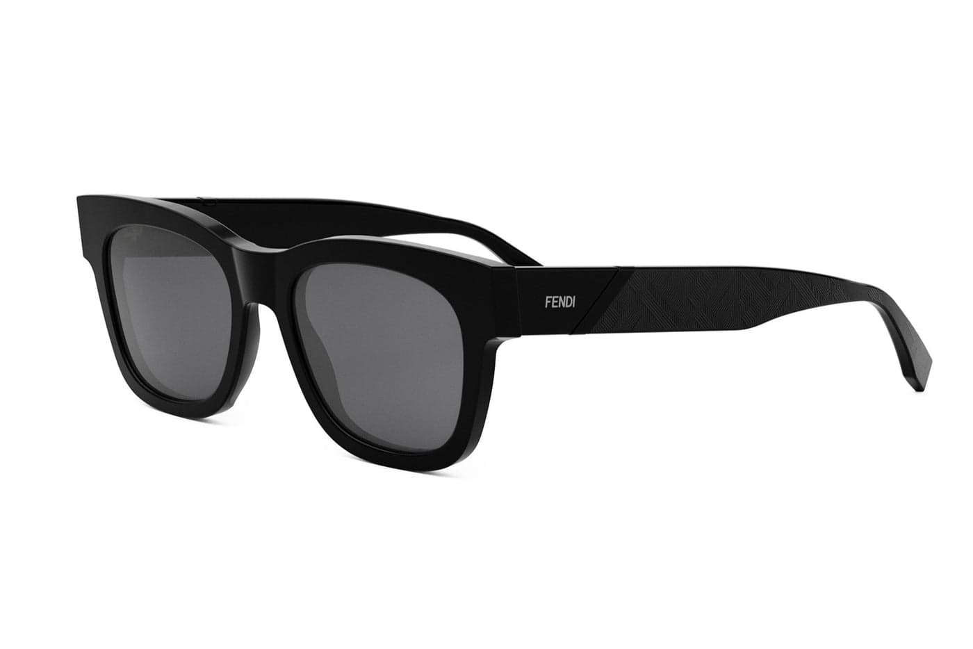 Fendi - Diagonal Square Sunglasses (Black | Grey)