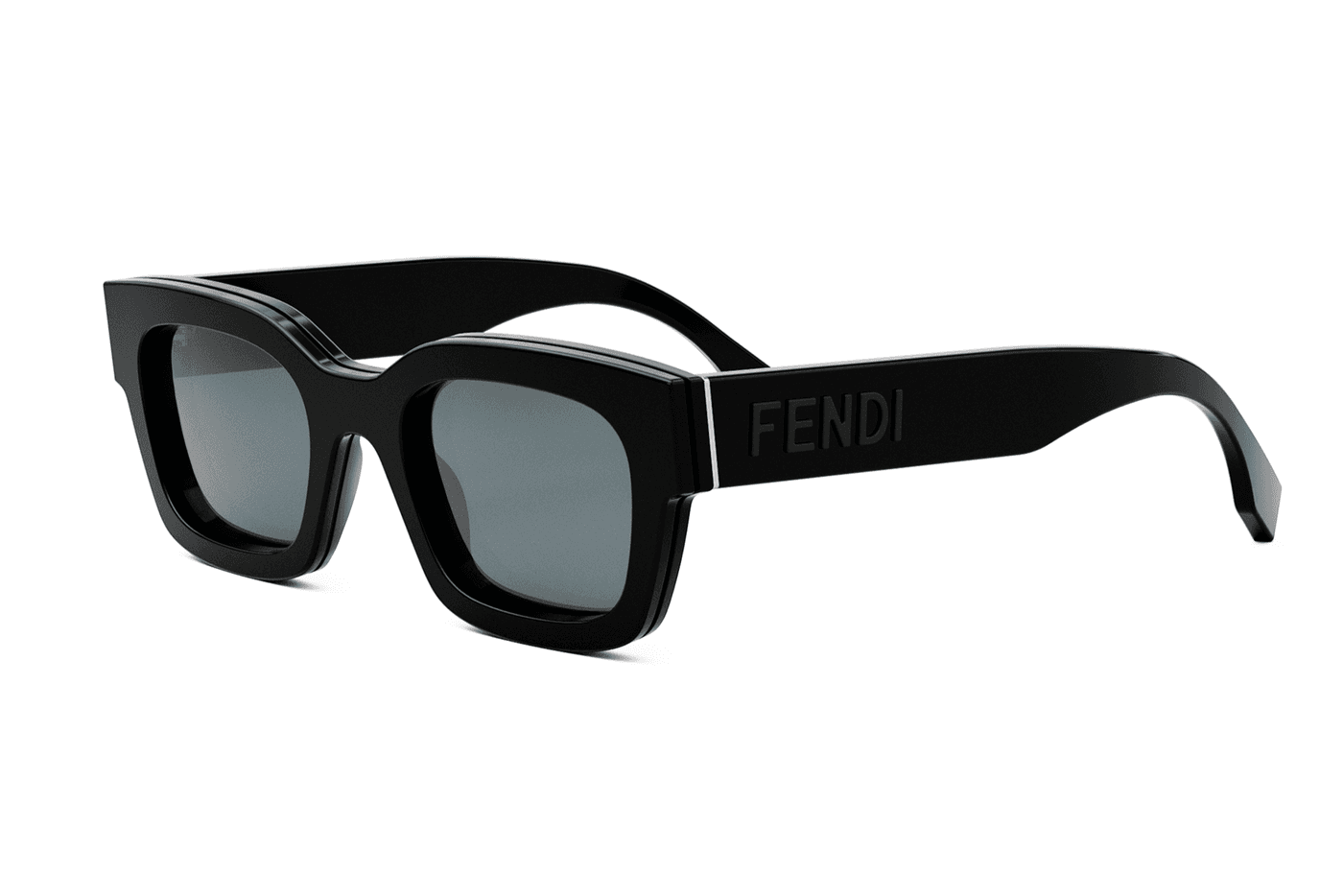 Fendi - Signature Black Rectangular Sunglasses